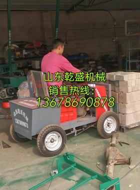 水泥砌块砖液压电动运砖车免烧砖电瓶拉砖车空心砖电动叉砖车