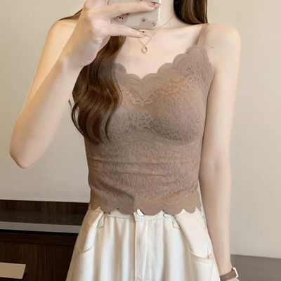 蕾丝小背心吊带女士装夏季2026新款西装西服内搭修身v领上衣0304e