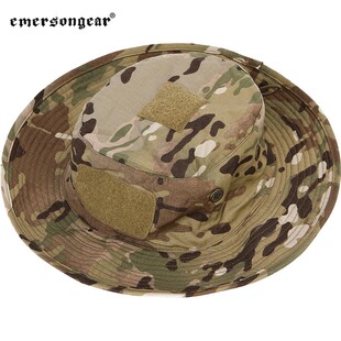 爱默生EMERSON夏季遮阳奔尼帽旅行登山帽蓝标圆边帽钓鱼EMB9472