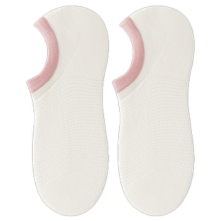 袜子女船袜夏季纯棉薄款防滑不掉跟隐形袜多巴胺网眼透气女士短袜