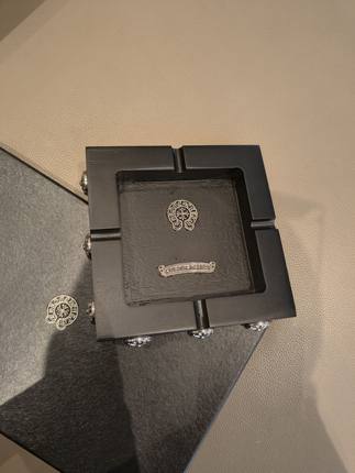 潮牌原创克罗星十字烟灰缸木质风撞上个性元素质感高级烟灰弹落间