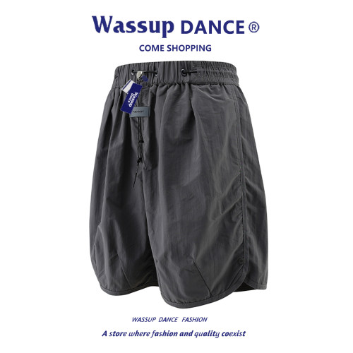 WASSUP DANCE 山系工装五分裤纯色轻薄速干男士户外休闲宽松短裤