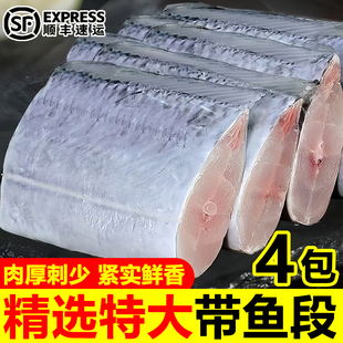 精选带鱼段中段刀鱼大段去头去尾深海鱼新鲜冷冻海鲜水产