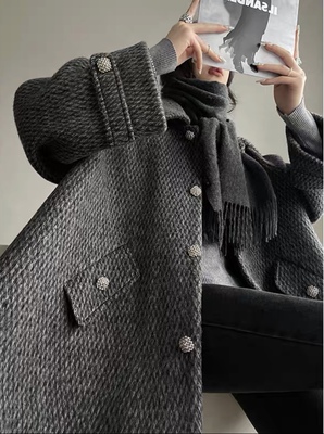 秋冬新款高级感高端羊毛小个子显瘦气质斗篷外套中长款毛呢大衣女