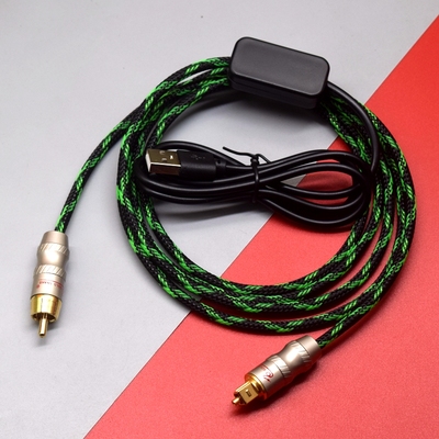 方口光纤转SPDIF同轴转换线