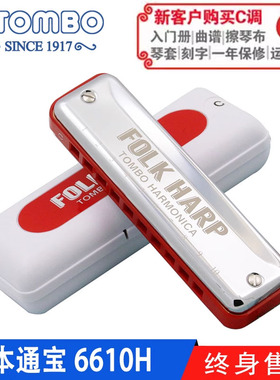 通宝十孔口琴爱尔兰Paddy音阶学生成人10孔蓝调布鲁斯口琴 6610H