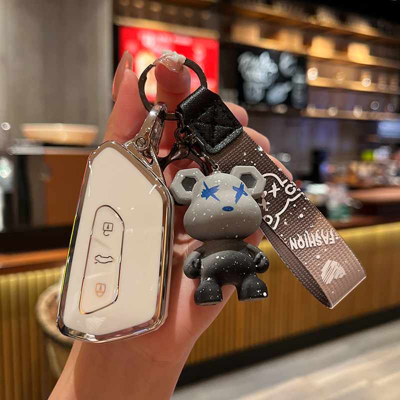 适用于大众揽境钥匙套途昂X锁匙包380TSL揽巡钥匙保护套新款女扣