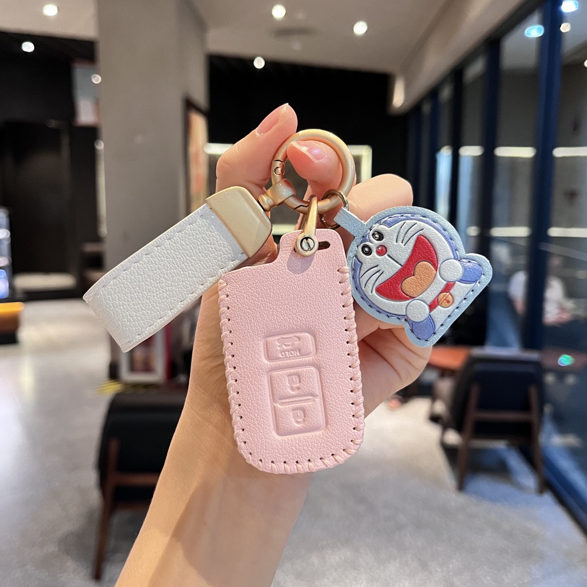 适用老款丰田皇冠钥匙套老rav4卡罗拉普拉多锐志凯美瑞直板包壳扣