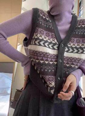 春季紫色针织女装打底休闲高底新款高领针织衫修身长袖上衣0113ud