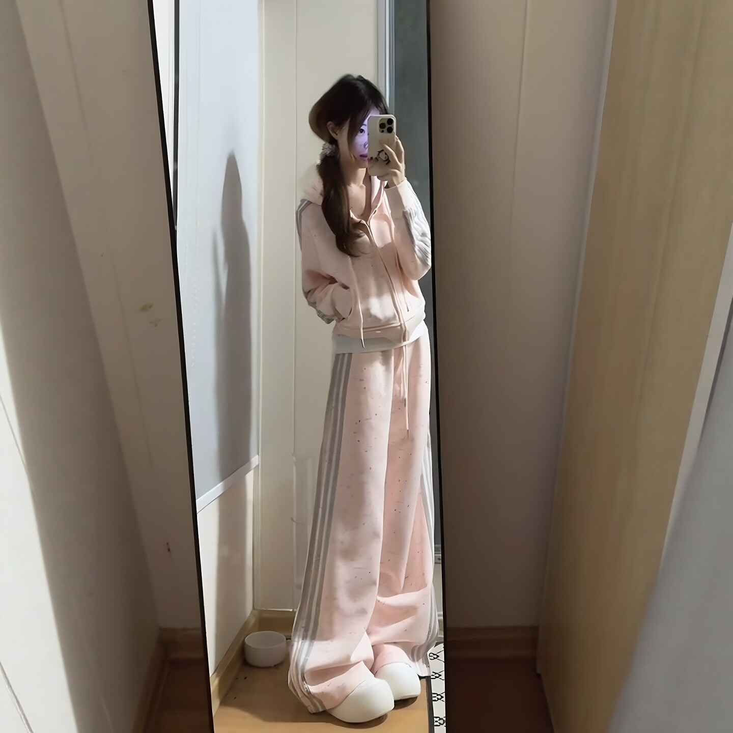 秋冬季运动服套装女学生韩版宽松显瘦卫衣阔腿裤休闲两件套1021z