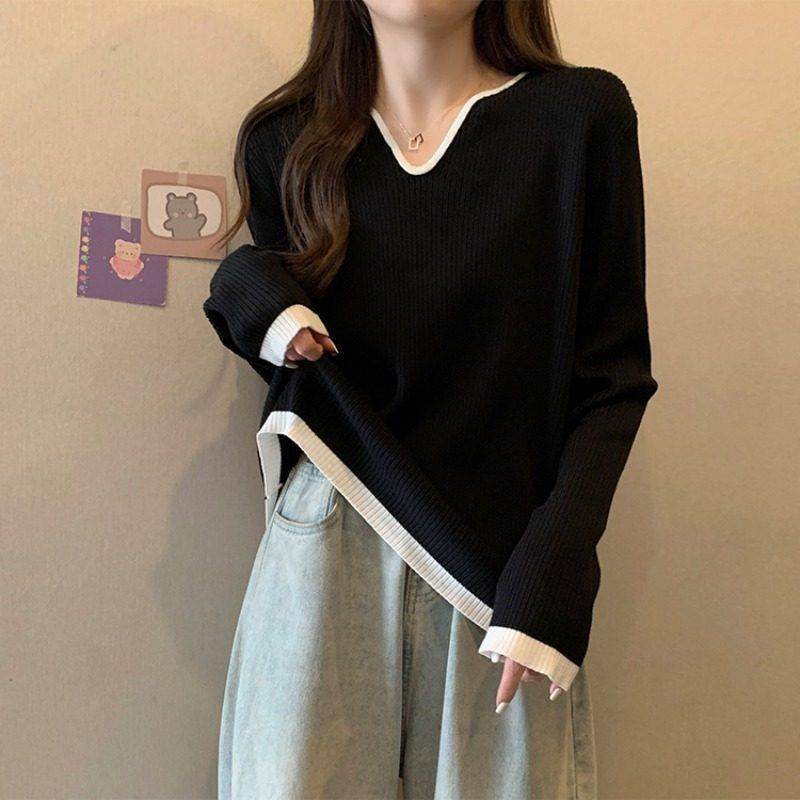 春秋胖mm宽松遮肉显瘦长袖V领针织打底衫女大码减龄百搭女1230n,女装/女士精品,毛针织衫,淘宝优惠券,粉丝福利购,淘宝优惠卷