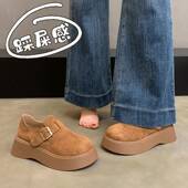 女2026新款 季 软底轻便乐福鞋 春秋踩屎感勃肯鞋 覆古单鞋 0128n