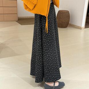 淑女风碎花A版半身裙2026春秋新款韩版休闲加绒保暖长款裙子0207w
