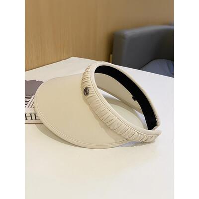 太阳帽防晒空顶礼帽夏季户外旅行大沿遮住脸的太阳帽0305e