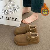 女2026新款 冬季 保暖二鞋 春秋踩屎感加绒勃肯鞋 覆古乐福鞋 0128n