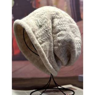 早春帽子女式秋大头围露脸小便帽2026新款针织绒帽0125e