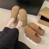 女2026新款 42覆古乐福鞋 秋季 春秋踩屎感勃肯鞋 大码 防滑鞋 0128n