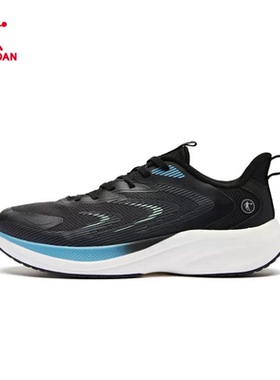 [商场同款]乔丹男跑步鞋网面透气黑色回弹中考跑鞋BM13240239