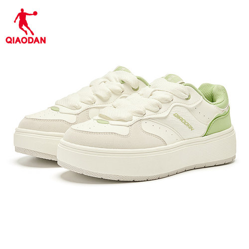 饼干鞋|乔丹苹果绿厚底板鞋休闲