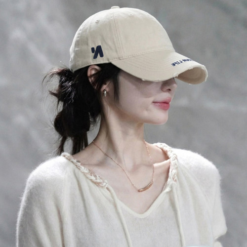 保暖帽子米色大头围棒球帽女2026新款秋季宽弯檐加深显脸小1008e