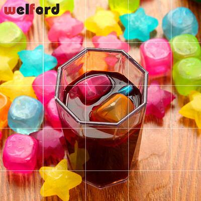 20pcs/set Colorful Reusable Ice Cubes Whiskey Stones Physica