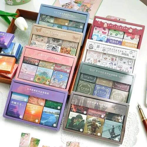 300pcs/boxed Cute ers Film Paper Junk Journal Art Collage DI