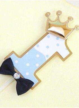 Baby Boss Paper Birthday Cake Toppers Baby Bottleties Blue