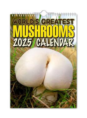 Worlds Greatest Mushrooms 2025年新款跨境日历伟大得蘑菇日历