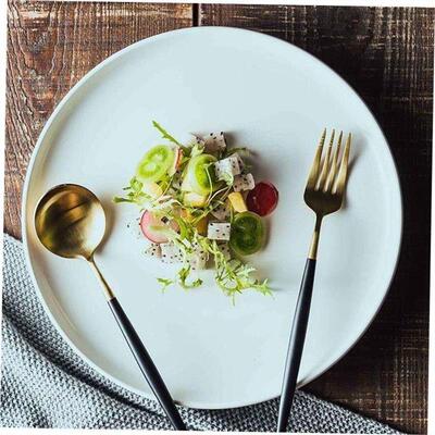 dinner plates ceramic steak plate dishes 西餐盘 western food