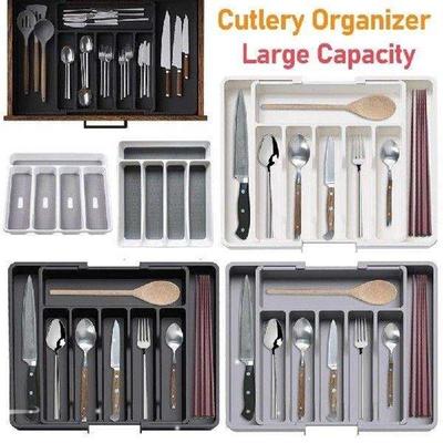 Cutlery Drawer Organizer Adjustable Silverware Drawer