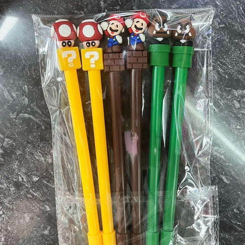 Super Mario Bros Black Ink Neutral Pen 05mm Gel Pen Cartoon