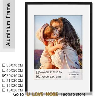 Picture Photo Frame Black Metal Poster Wall Art Display 30x4