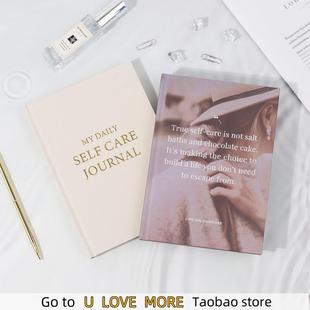 A5出口英文感恩日记本gratitude journal自我觉察日记本手帐pu面