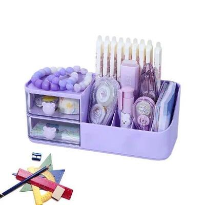 Desk Organizer With Drawers Stationary Divided Storage