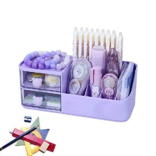 Desk Organizer With Drawers Stationary Divided Storage
