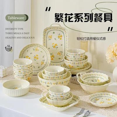 Ceramic Bowls for Soup dish Fish Plates Tableware Dinnerware