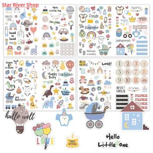 4 sheets/pack Baby Scrapbook Stickers Scrapbooking Baby Girl