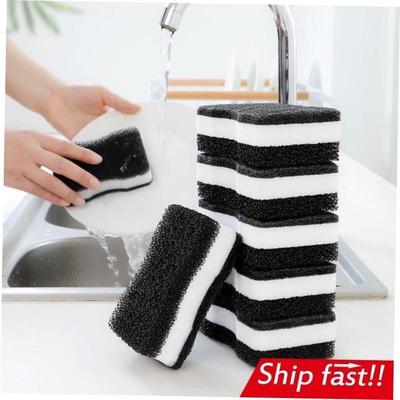 Doublesided dishwashing sponge household kitchen strong