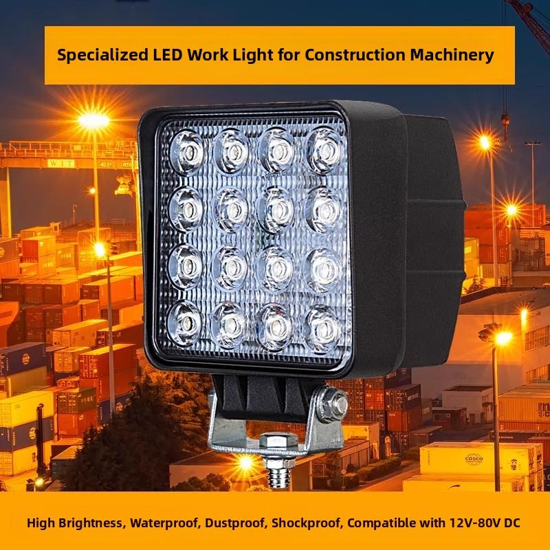 挖掘机大灯挖掘机大臂光散光叉车Led24V12工作车轻型工程车轻型超