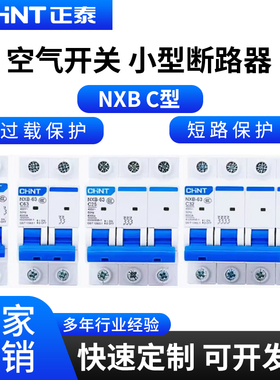 正泰NXB小型断路器1P空气开关2P家用220V电闸32A63A 三相四线100A