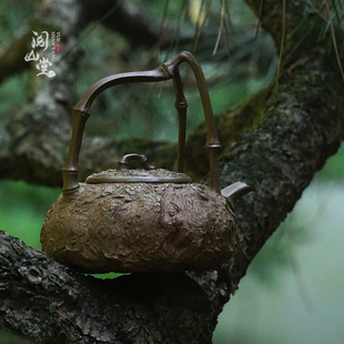 阅山堂 | 东坡系列 春竹提梁供春 超薄胎 本山段柴烧 林秀明孤品