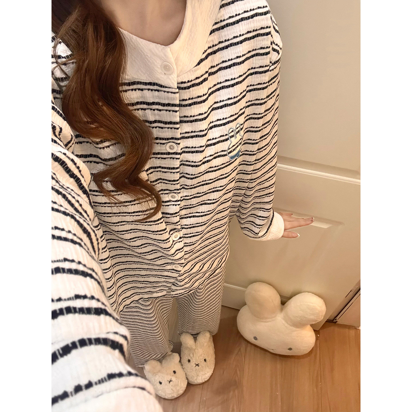 2026新款睡衣女款春秋季长袖条纹网红ins风棉绸宽松可外穿家居服,女士内衣/男士内衣/家居服,睡衣/家居服套装,淘宝优惠券,粉丝福利购,淘宝优惠卷