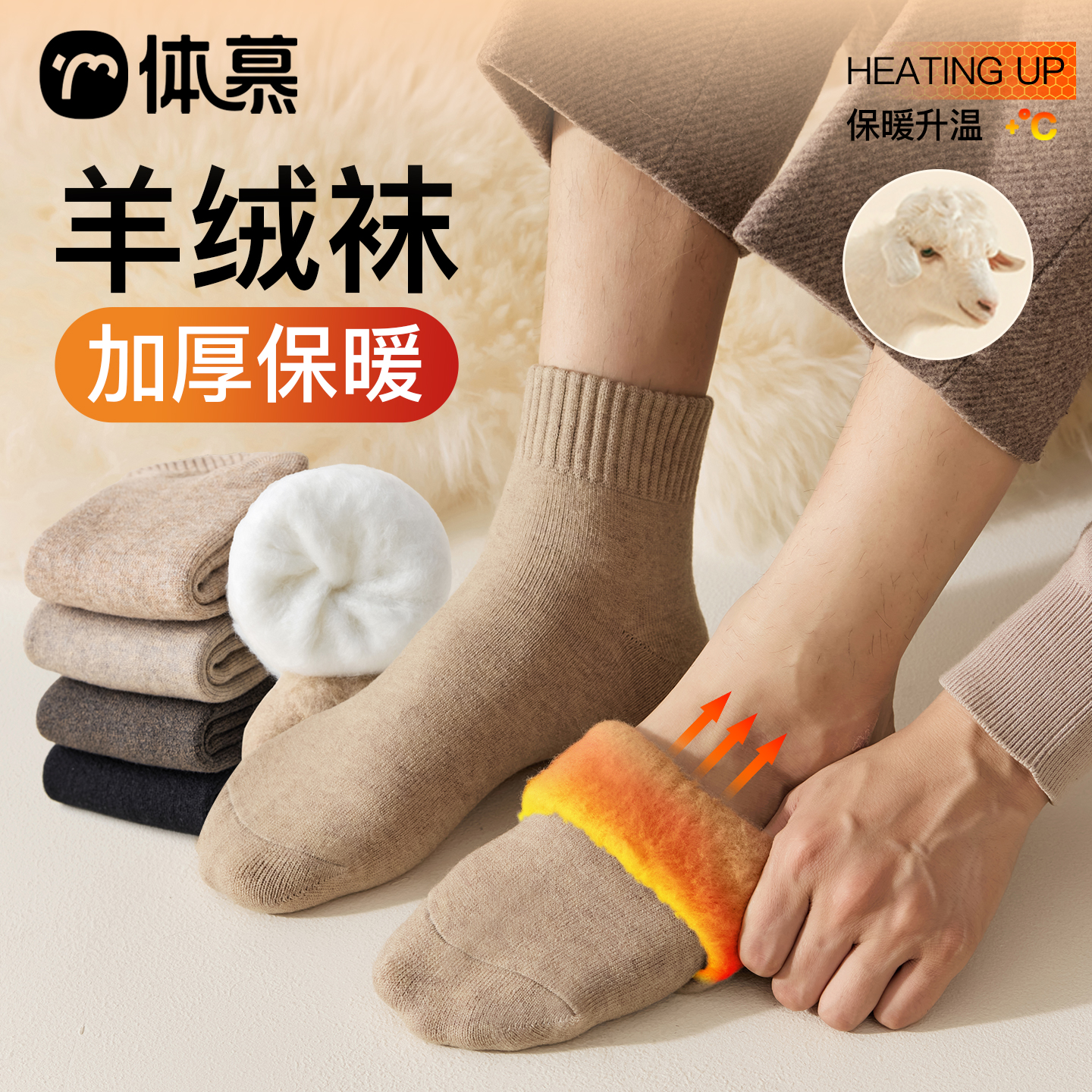 【东北抗寒防冻】超厚羊绒短袜