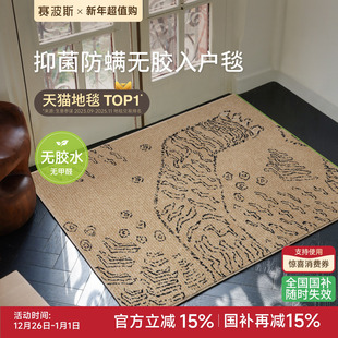 赛波斯入户地垫高级感客厅防水防污地毯门口无胶抑菌脚垫青山美宿