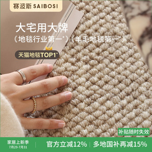 赛波斯大宅标配耐脏宝藏毯进口羊毛地毯纯色侘寂客厅卧室轻奢高级