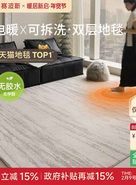 赛波斯月光宝石电暖双层地毯客厅加热取暖器电热地暖垫轻奢发热