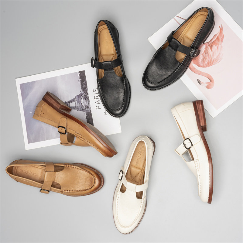 德芙琳外贸原单玛丽珍乐福鞋女低跟软底复古英伦风真鹿皮春秋季新,女鞋,乐福鞋（豆豆鞋）,淘宝优惠券,粉丝福利购,淘宝优惠卷