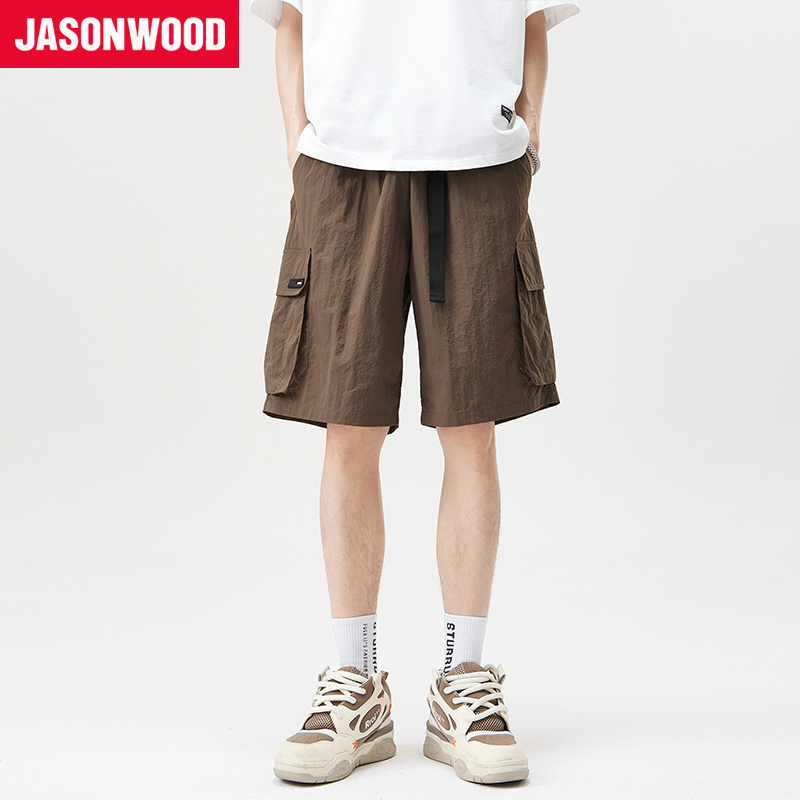 Jasonwood/坚持我的美式休夏季户外山系机能工装裤运动五分