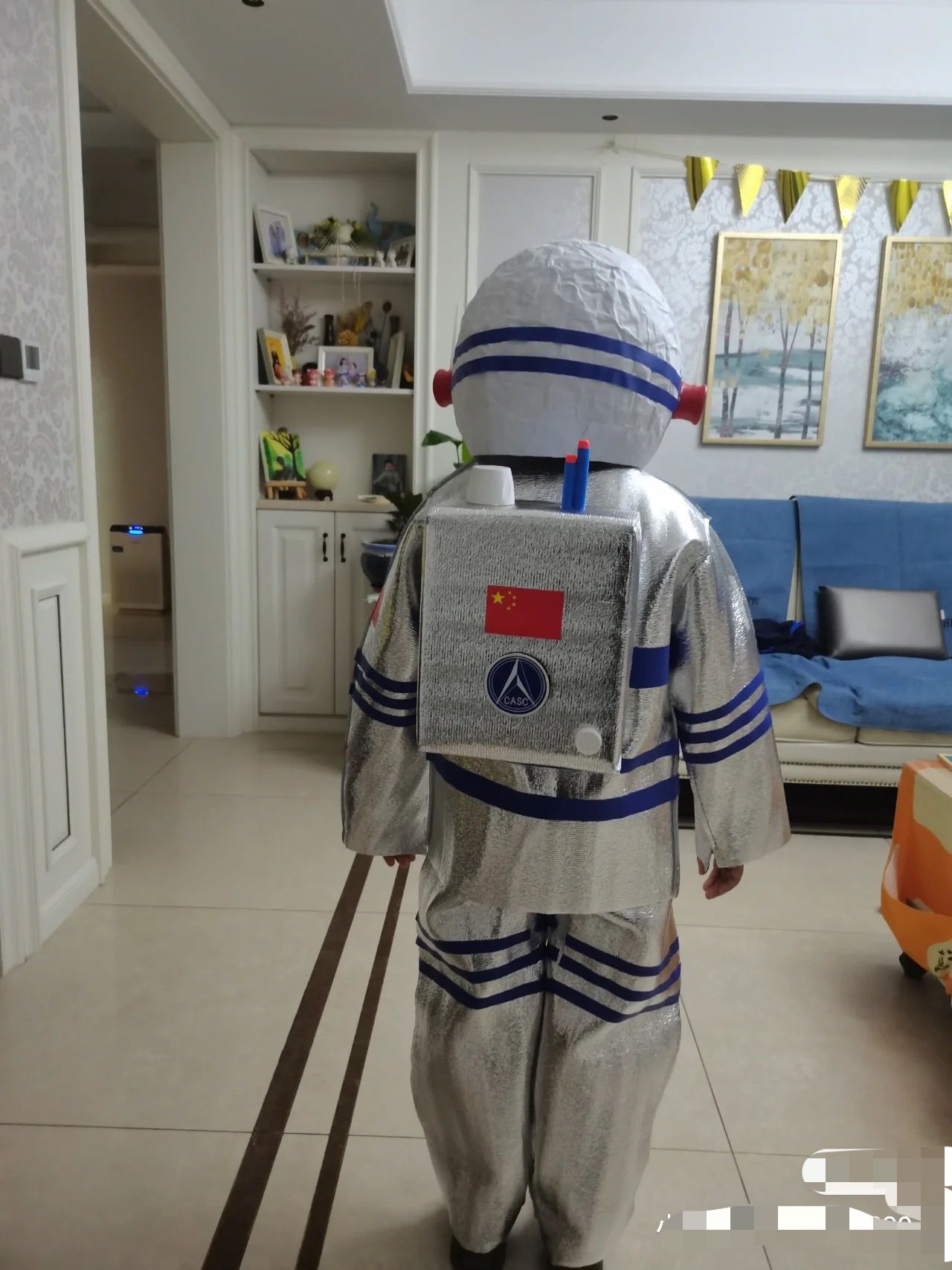 儿童环保时装秀服装手工制作太空服幼儿园亲子走秀宇航员环保衣服 童装/婴儿装/亲子装 儿童演出服 原图主图