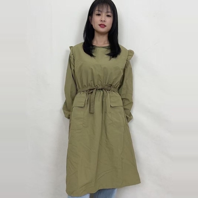 韩版花边长袖围裙防泼水防油